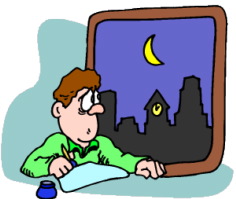 man working late